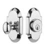 Cottage Plate Single Cylinder Deadbolt In Bright Chrome