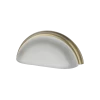 Cup Pull Crystal Frosted 3" On Center In Antique Brass -Nostalgic Warehouse Shop CPLCFR AB