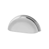 Cup Pull Crystal Frosted 3" On Center In Bright Chrome -Nostalgic Warehouse Shop CPLCFR BC