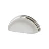 Cup Pull Crystal Frosted 3" On Center In Polished Nickel -Nostalgic Warehouse Shop CPLCFR PN