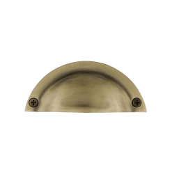 Plain Bin Pull In Antique Brass