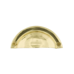 Plain Bin Pull In Polished Brass