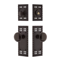 Craftsman Entry Set With New York Knob In Timeless Bronze