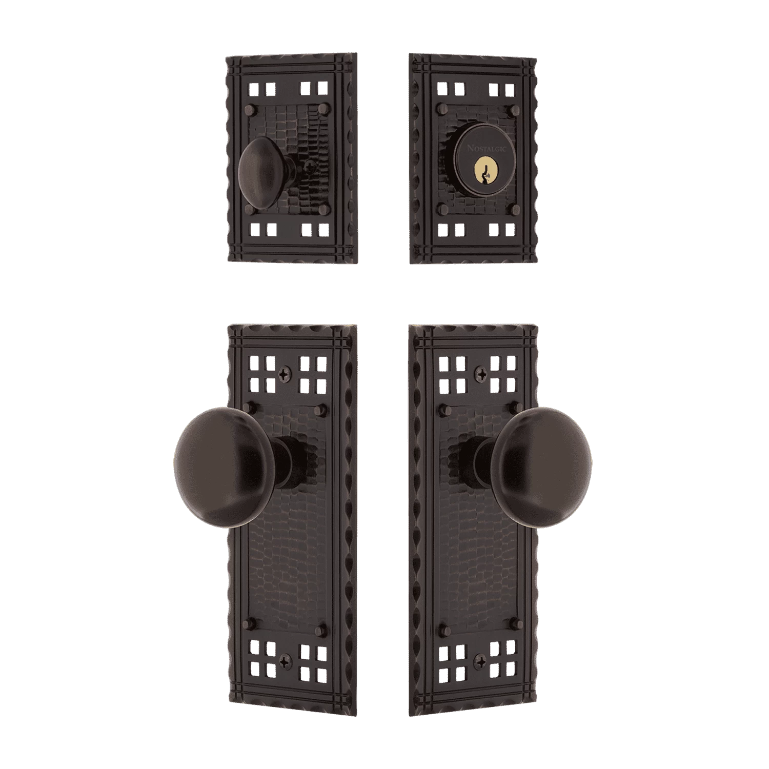 Craftsman Entry Set With New York Knob In Timeless Bronze 3 Craftsman Entry Set With New York Knob In Timeless Bronze