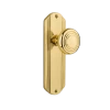 Deco Long Plate With Deco Knob In Polished Brass -Nostalgic Warehouse Shop DECDEC PB