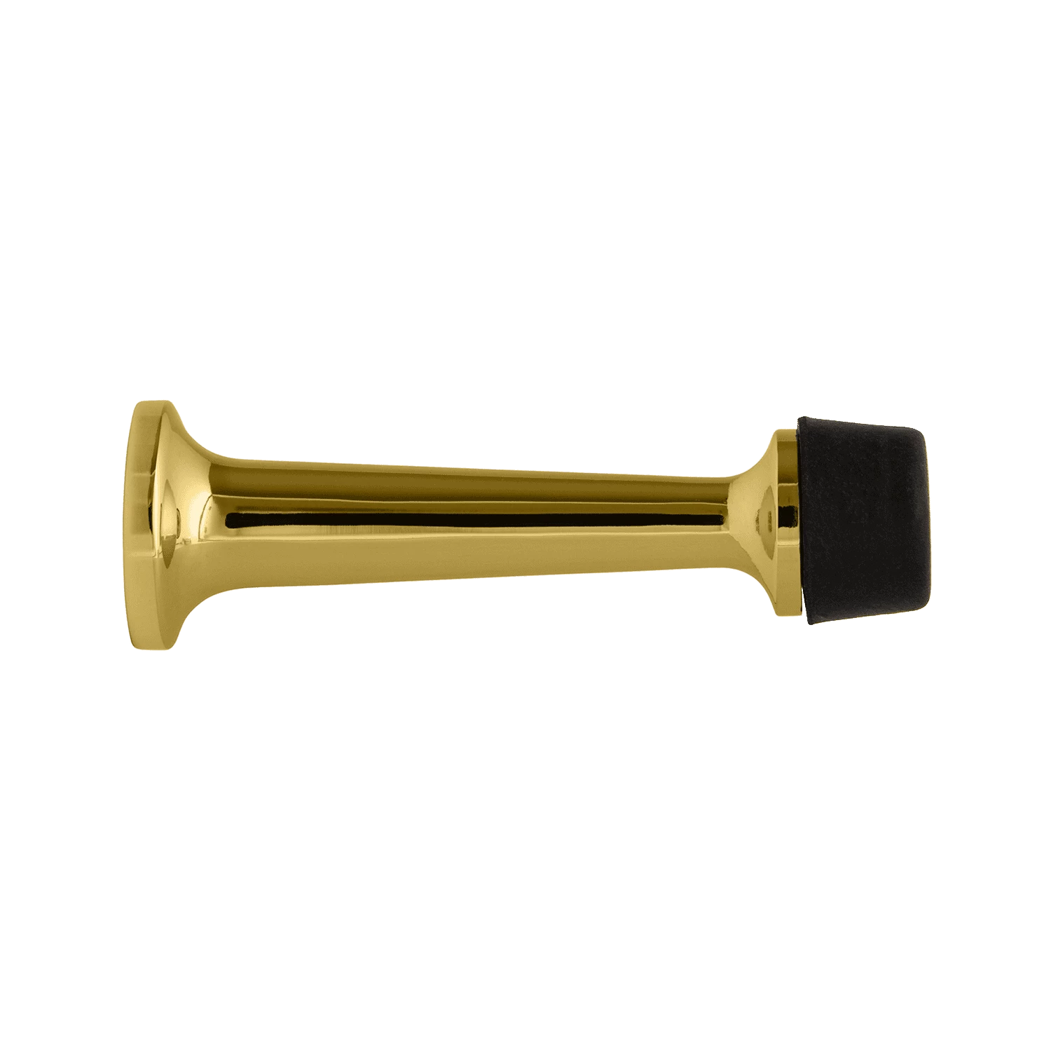 Rubber Tipped Door Stop In Polished Brass 3 Rubber Tipped Door Stop In Polished Brass
