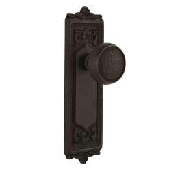 Egg & Dart Long Plate With Craftsman Knob In Oil-Rubbed Bronze