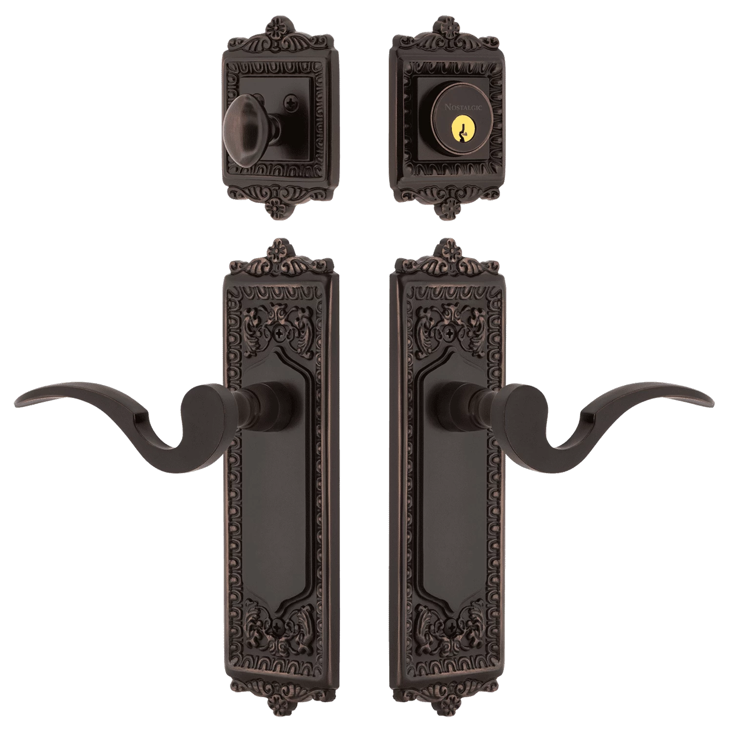 Egg & Dart Entry Set With Manor Lever In Timeless Bronze 3 Egg & Dart Entry Set With Manor Lever In Timeless Bronze