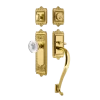 Egg & Dart Handleset With S-Grip And Egg & Dart Long Plate With Crystal Egg & Dart Knob In Polished Brass 2 Egg & Dart Handleset With S-Grip And Egg & Dart Long Plate With Crystal Egg & Dart Knob In Polished Brass -Nostalgic Warehouse Shop EADSGRCED PB