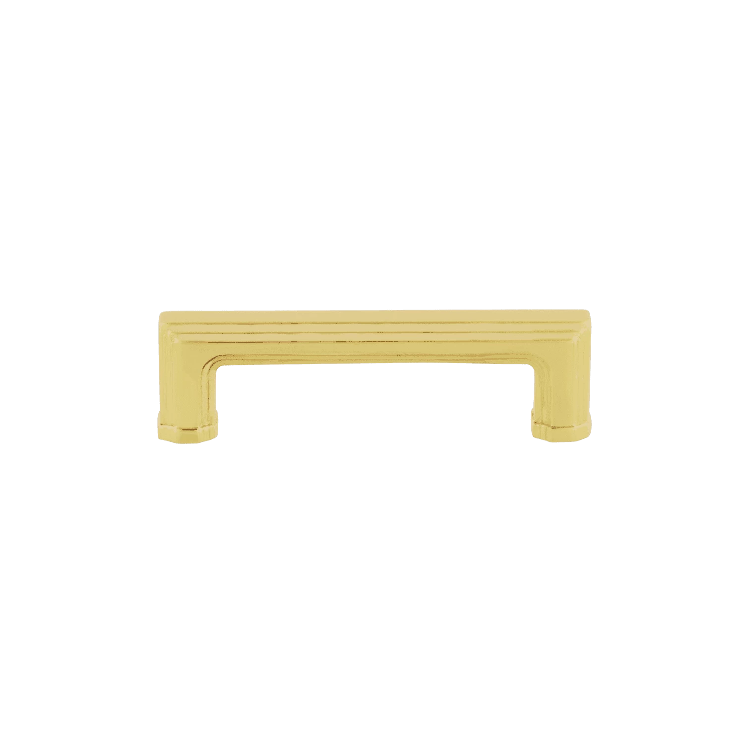 Carré Handle Pull 3" On Center In Polished Brass 3 Carré Handle Pull 3" On Center In Polished Brass