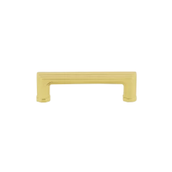 Carré Handle Pull 3" On Center In Unlacquered Brass