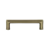 Carré Handle Pull 4" On Center In Antique Brass -Nostalgic Warehouse Shop HPLCAR4 AB