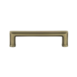 Carré Handle Pull 4" On Center In Antique Brass