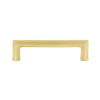 Carré Handle Pull 4" On Center In Satin Brass