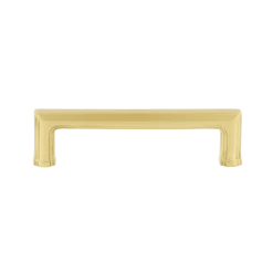 Carré Handle Pull 4" On Center In Satin Brass