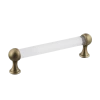 Crystal Handle Pull 5" On Center In Antique Brass 1 Crystal Handle Pull 5" On Center In Antique Brass -Nostalgic Warehouse Shop HPLCRY4 AB