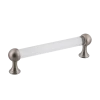 Crystal Handle Pull 5" On Center In Satin Nickel 1 Crystal Handle Pull 5" On Center In Satin Nickel -Nostalgic Warehouse Shop HPLCRY4 SN
