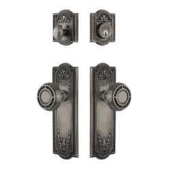 Meadows Entry Set With Mission Knob In Antique Pewter