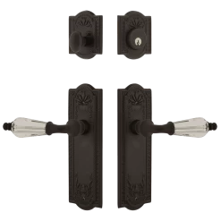 Meadows Entry Set With Parlour Crystal Lever In Oil-Rubbed Bronze