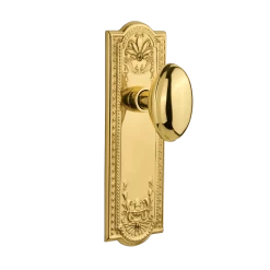 Meadows Long Plate With Homestead Knob In Unlacquered Brass