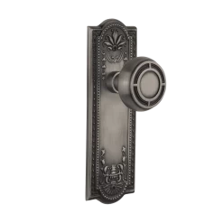 Meadows Long Plate With Mission Knob In Antique Pewter