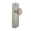 Meadows Long Plate With New York Knob In Satin Nickel -Nostalgic Warehouse Shop MEANYK SN