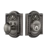 Meadows Plate Single Cylinder Deadbolt In Antique Pewter -Nostalgic Warehouse Shop MEASGLMEA AP