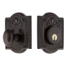 Meadows Plate Single Cylinder Deadbolt In Timeless Bronze