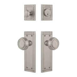 Mission Entry Set With Mission Knob In Satin Nickel