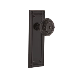 Mission Long Plate With Meadows Knob In Timeless Bronze