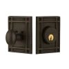 Mission Plate Single Cylinder Deadbolt In Oil-Rubbed Bronze