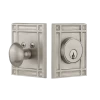 Mission Plate Single Cylinder Deadbolt In Satin Nickel
