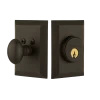 New York Plate Single Cylinder Deadbolt In Oil-Rubbed Bronze