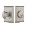 New York Plate Single Cylinder Deadbolt In Satin Nickel -Nostalgic Warehouse Shop NYKSGLNYK SN