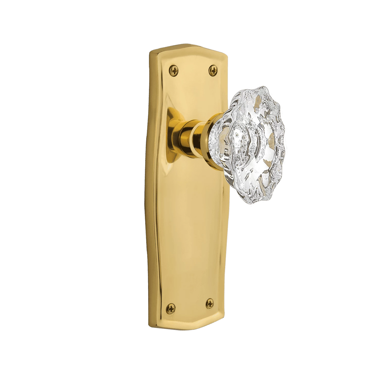 Prairie Long Plate With Chateau Knob In Polished Brass 3 Prairie Long Plate With Chateau Knob In Polished Brass