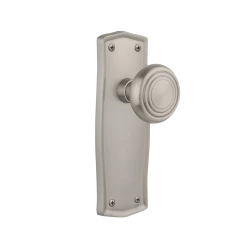 Prairie Long Plate With Deco Knob In Satin Nickel