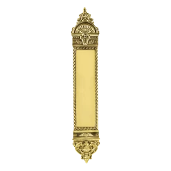 New Orleans Pushplate In Polished Brass