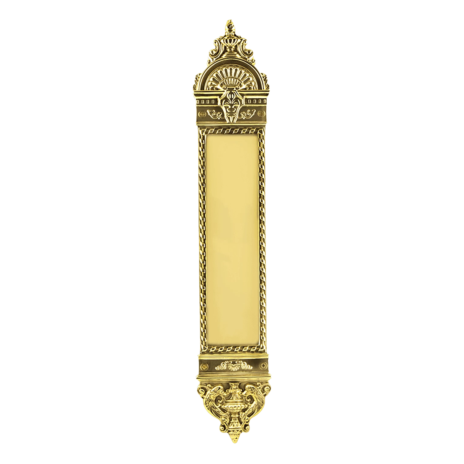 New Orleans Pushplate In Unlacquered Brass 3 New Orleans Pushplate In Unlacquered Brass