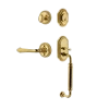 Rope Rosette C Grip Entry Set Fleur Lever In Polished Brass