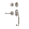 Rope Rosette C Grip Entry Set Fleur Lever In Satin Nickel