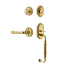 Rope Rosette F Grip Entry Set Fleur Lever In Polished Brass