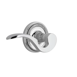 Rope Rosette With Manor Lever In Bright Chrome