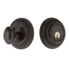 Rope Rosette Single Cylinder Deadbolt In Timeless Bronze
