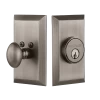 Studio Plate Single Cylinder Deadbolt In Antique Pewter -Nostalgic Warehouse Shop STUSGLSTU AP