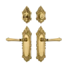 Victorian Entry Set With Fleur Lever In Unlacquered Brass 1 Victorian Entry Set With Fleur Lever In Unlacquered Brass -Nostalgic Warehouse Shop VICEXTFLR UB