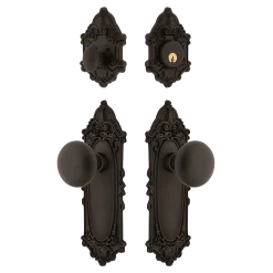 Victorian Entry Set With New York Knob In Oil-Rubbed Bronze